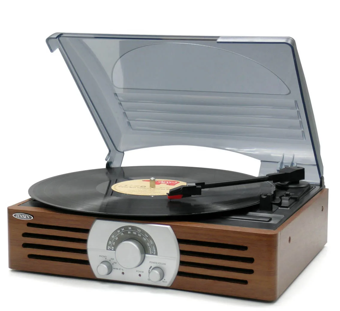 Jensen Audio 3 Speed Stereo Turntable w/Am/Fm Radio