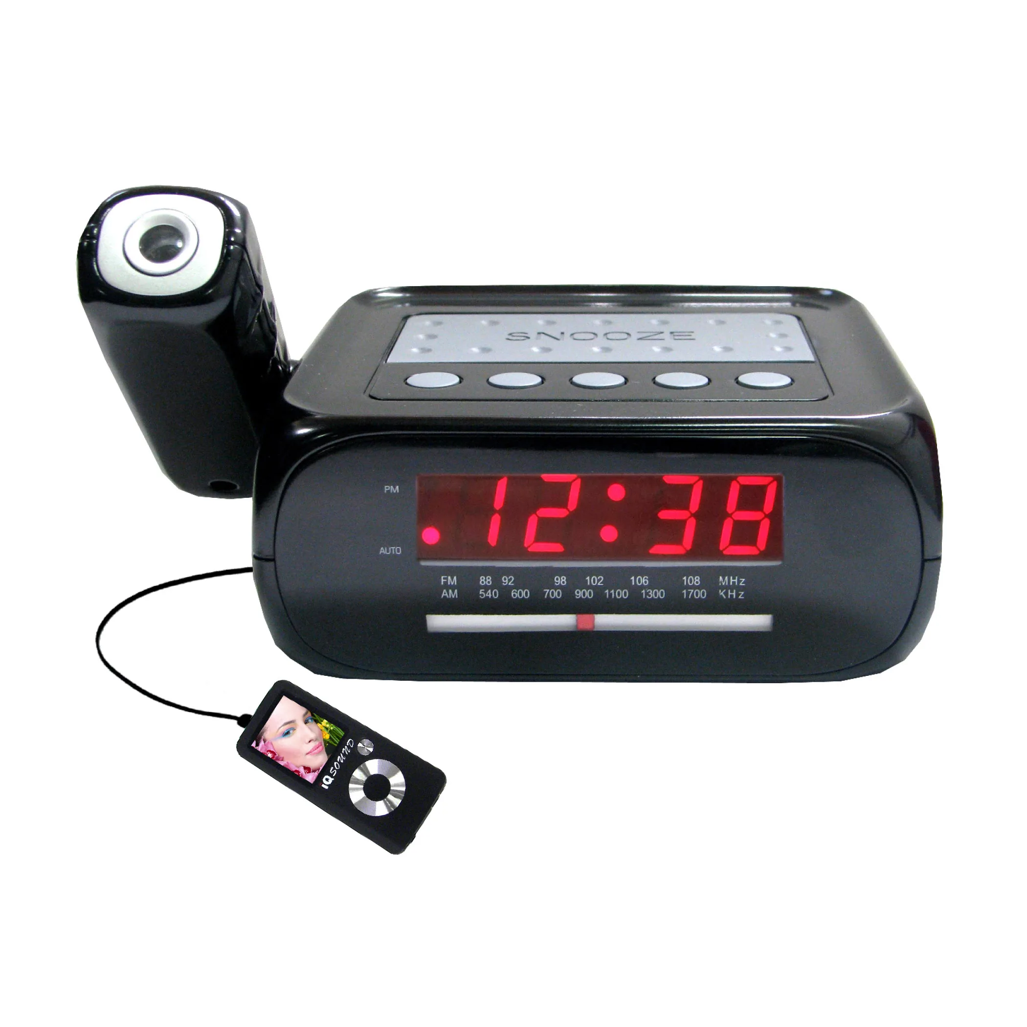Supersonic® Digital Projection Alarm Clock w/AM/FM Radio