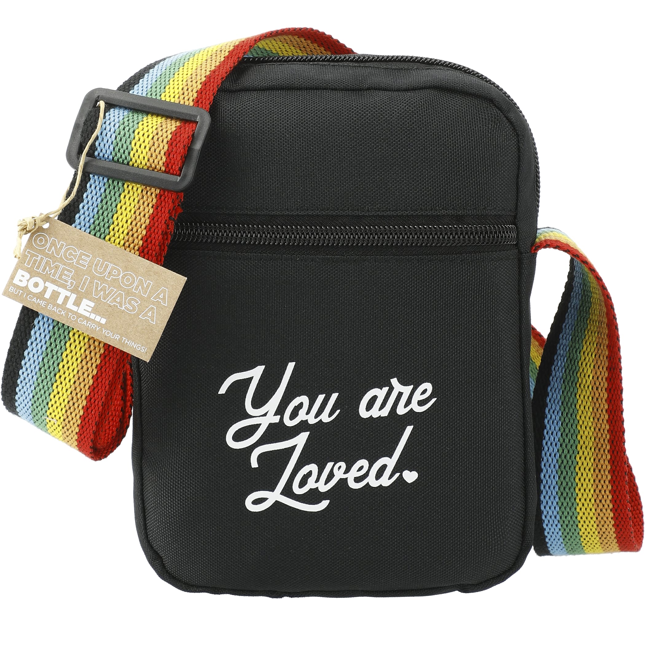 Rainbow rPET Crossbody Tote