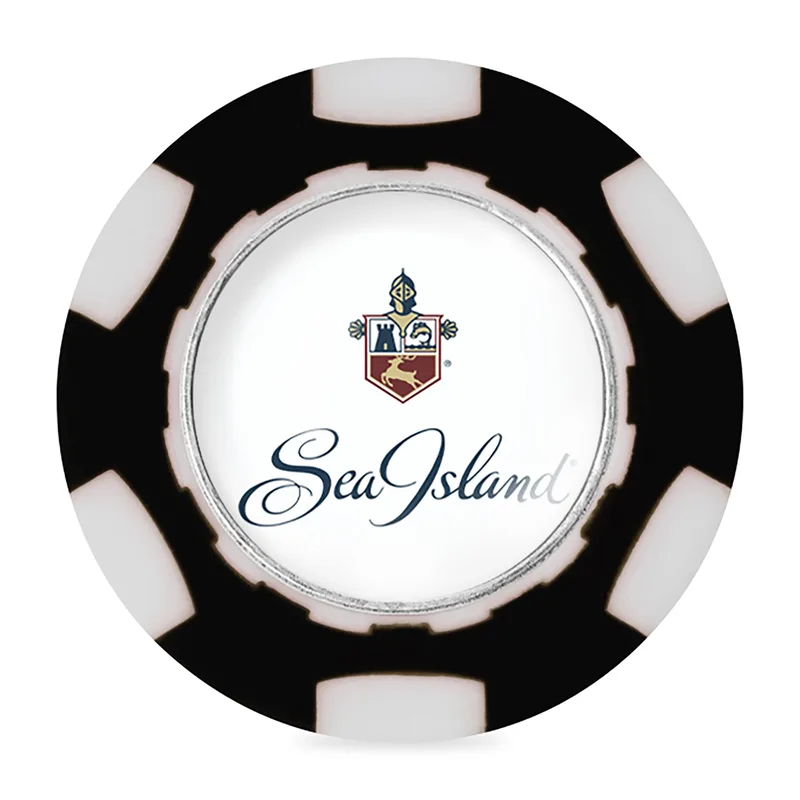 Ahead Poker Chip with Ball Marker - Black-White