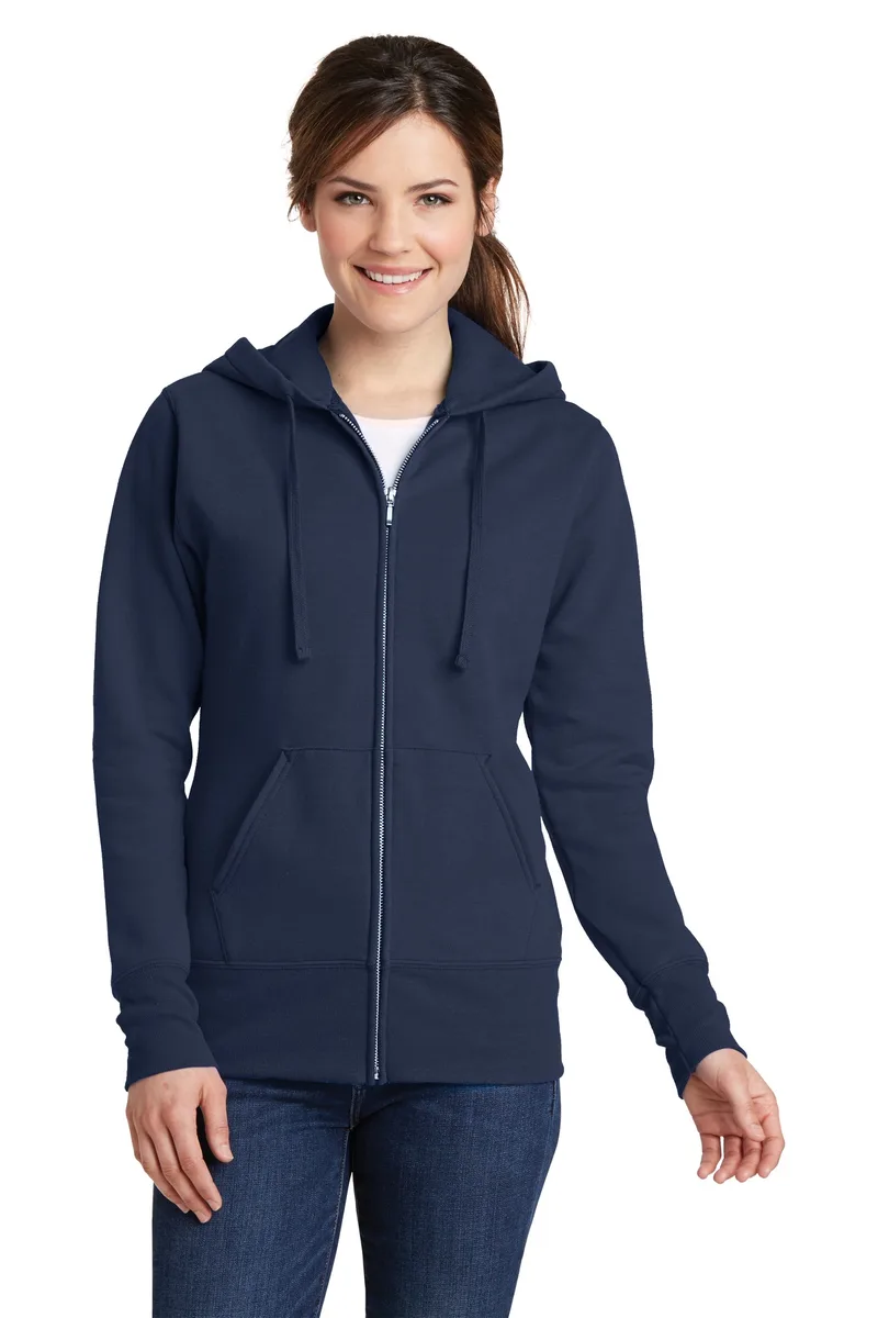 Port & Co™ Women's Core Fleece Full-Zip Hooded Sweatshirt. view 4