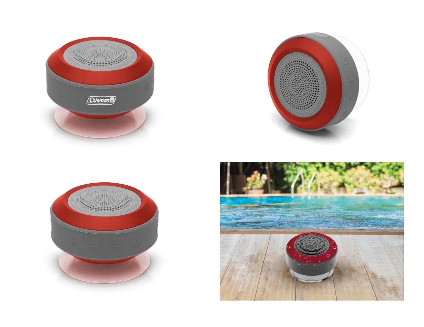Coleman Waterproof Red Bluetooth Speaker