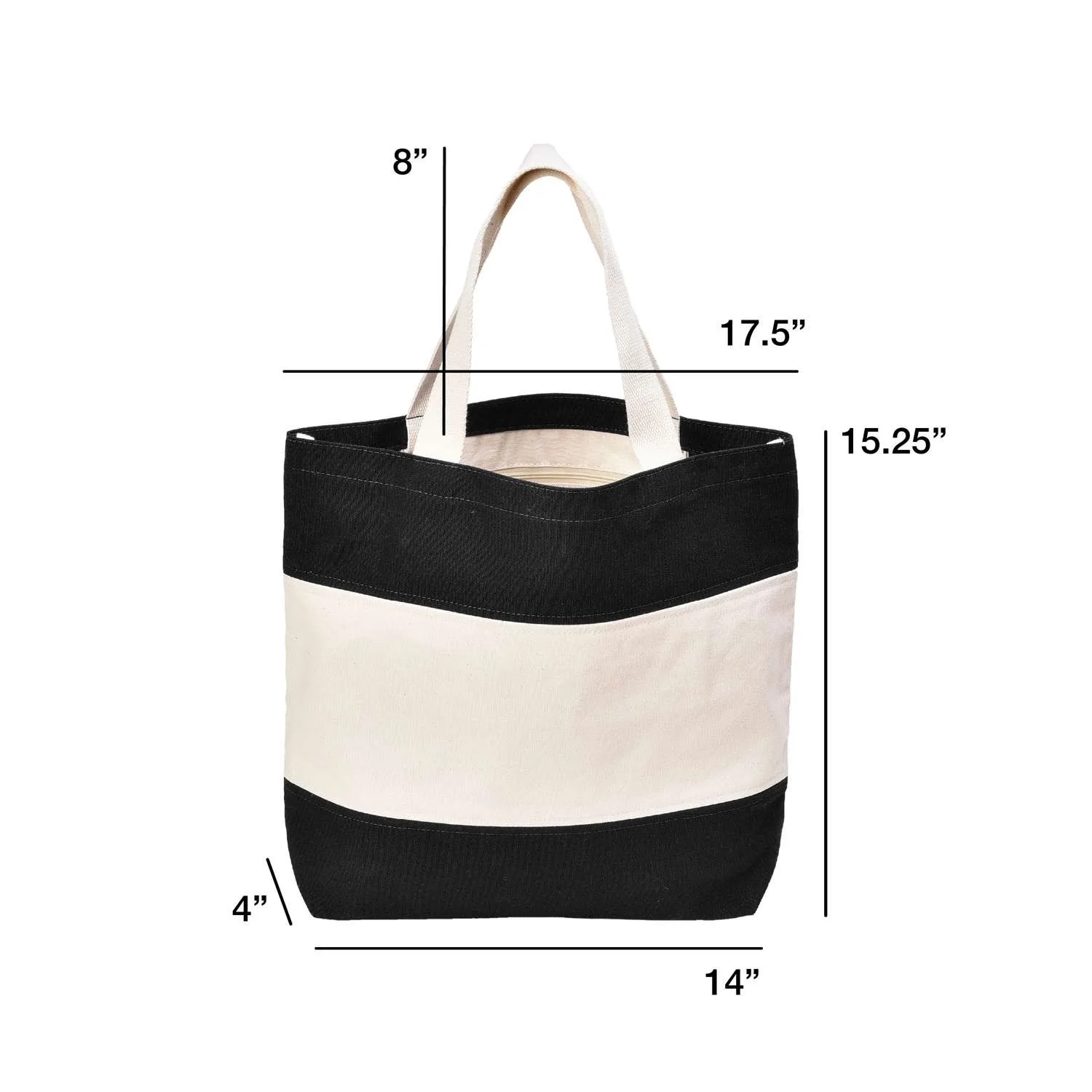 Striped Canvas Tote view 4