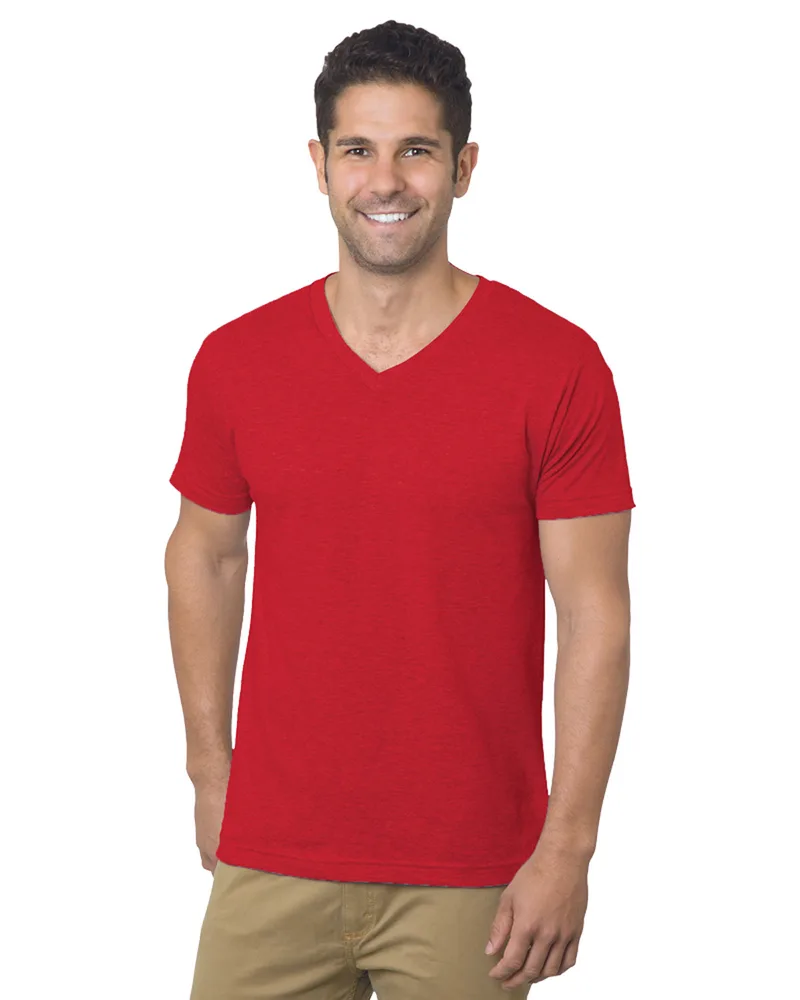 BAYSIDE Unisex USA Made V-Neck T-Shirt view 7