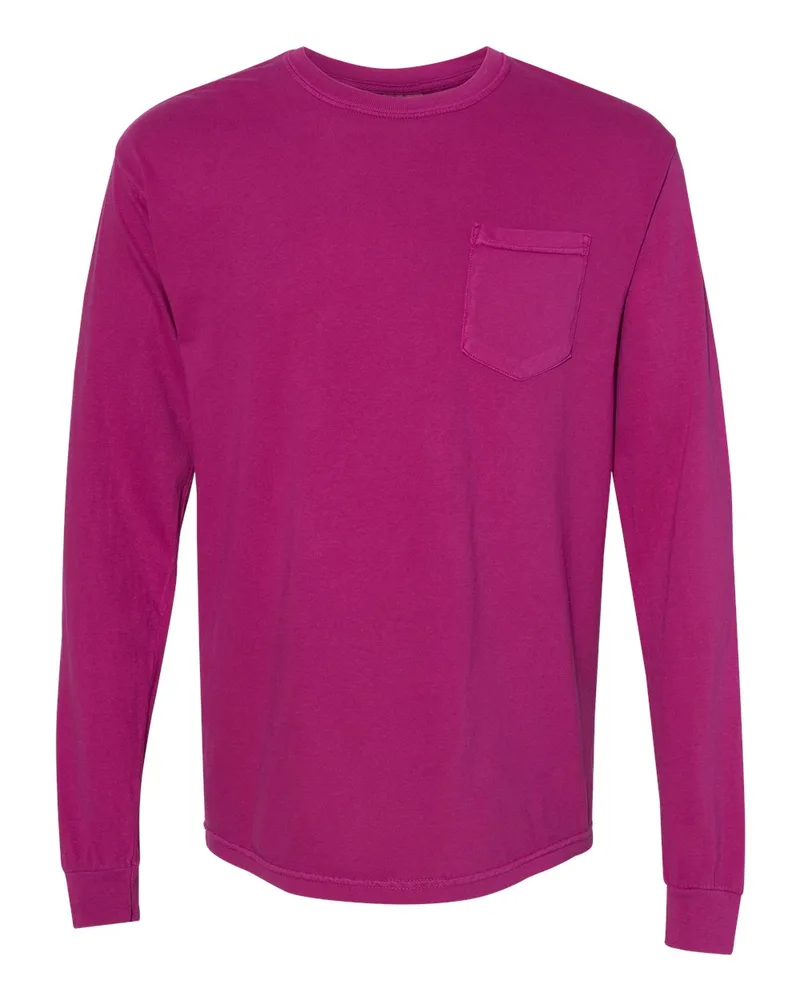 Comfort Colors® Unisex Garment-Dyed Heavyweight Long Sleeve Pocket T-Shirt view 5