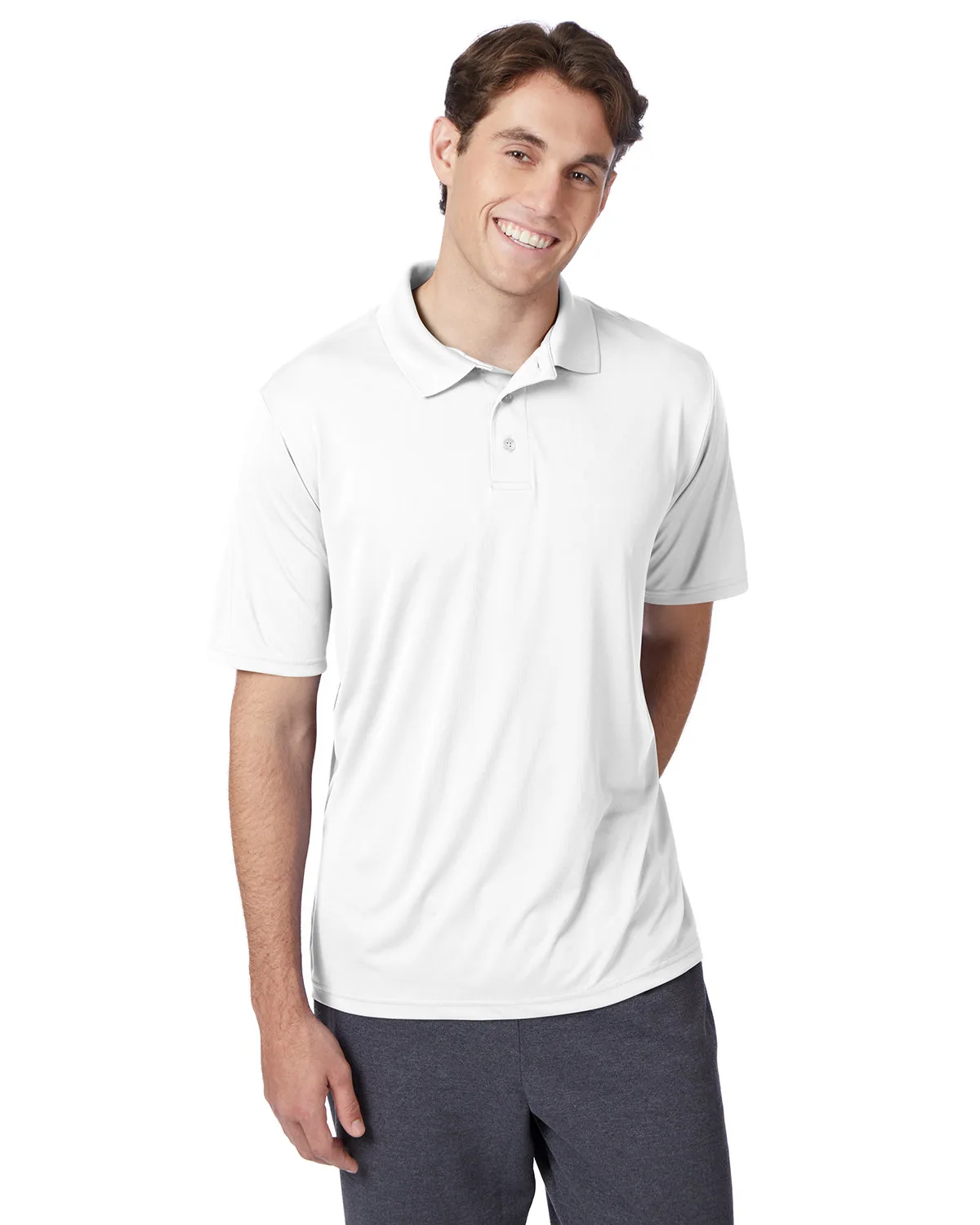 Hanes Printables Men's Cool Dri® with Fresh IQ Polo view 2