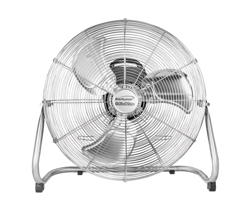 20'' Chrome Silver Floor Fan