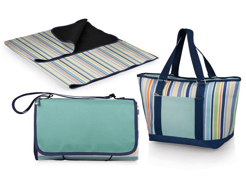 Oniva Outdoor St Tropez Picnic Blanket & Topanga Cooler Tote Bag