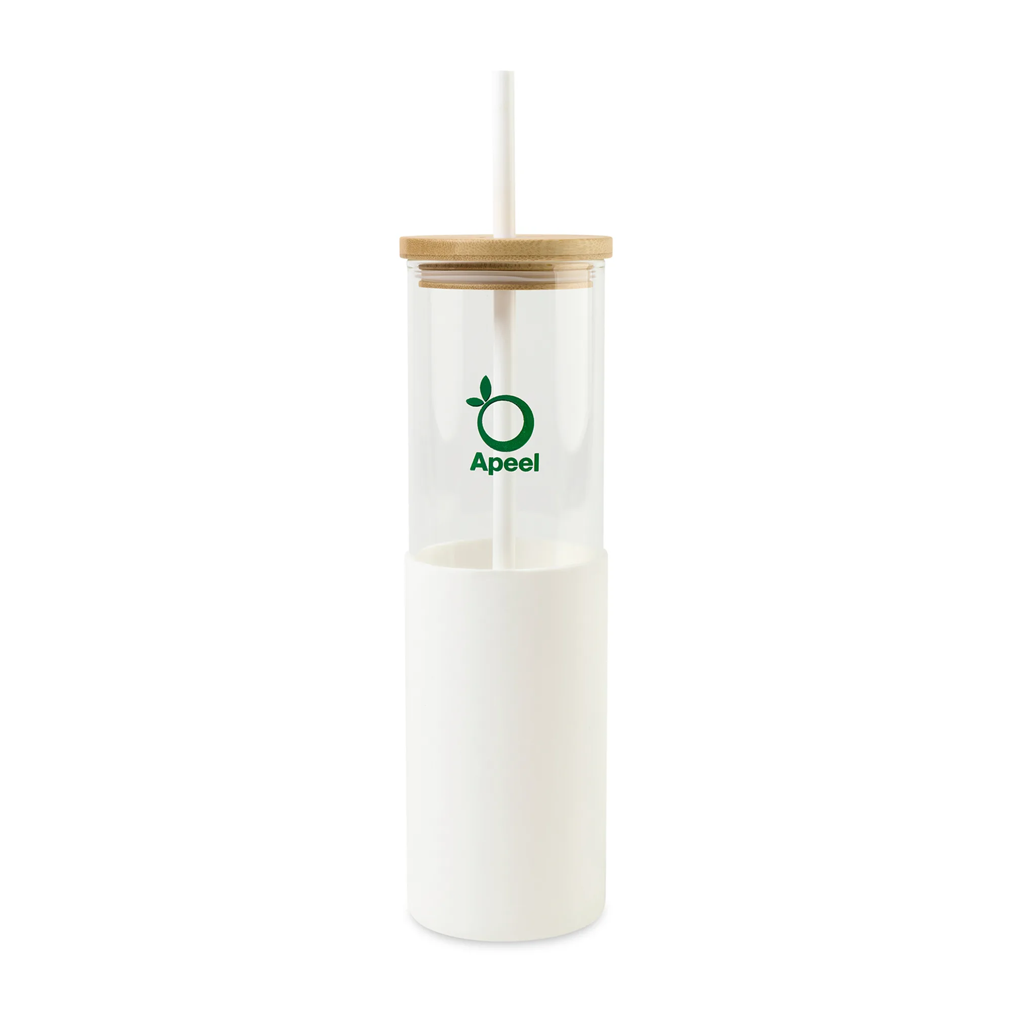 Aviana™ Journey Glass Tumbler with Straw - 20 Oz - White