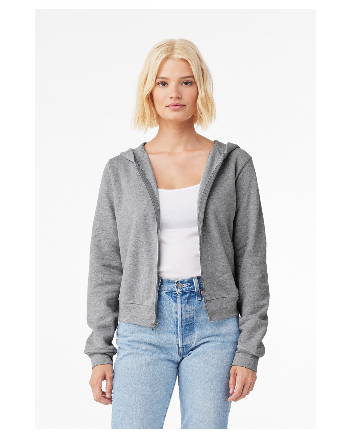BELLA+CANVAS Ladies' Sponge Fleece Full-Zip Hooded Sweatshirt