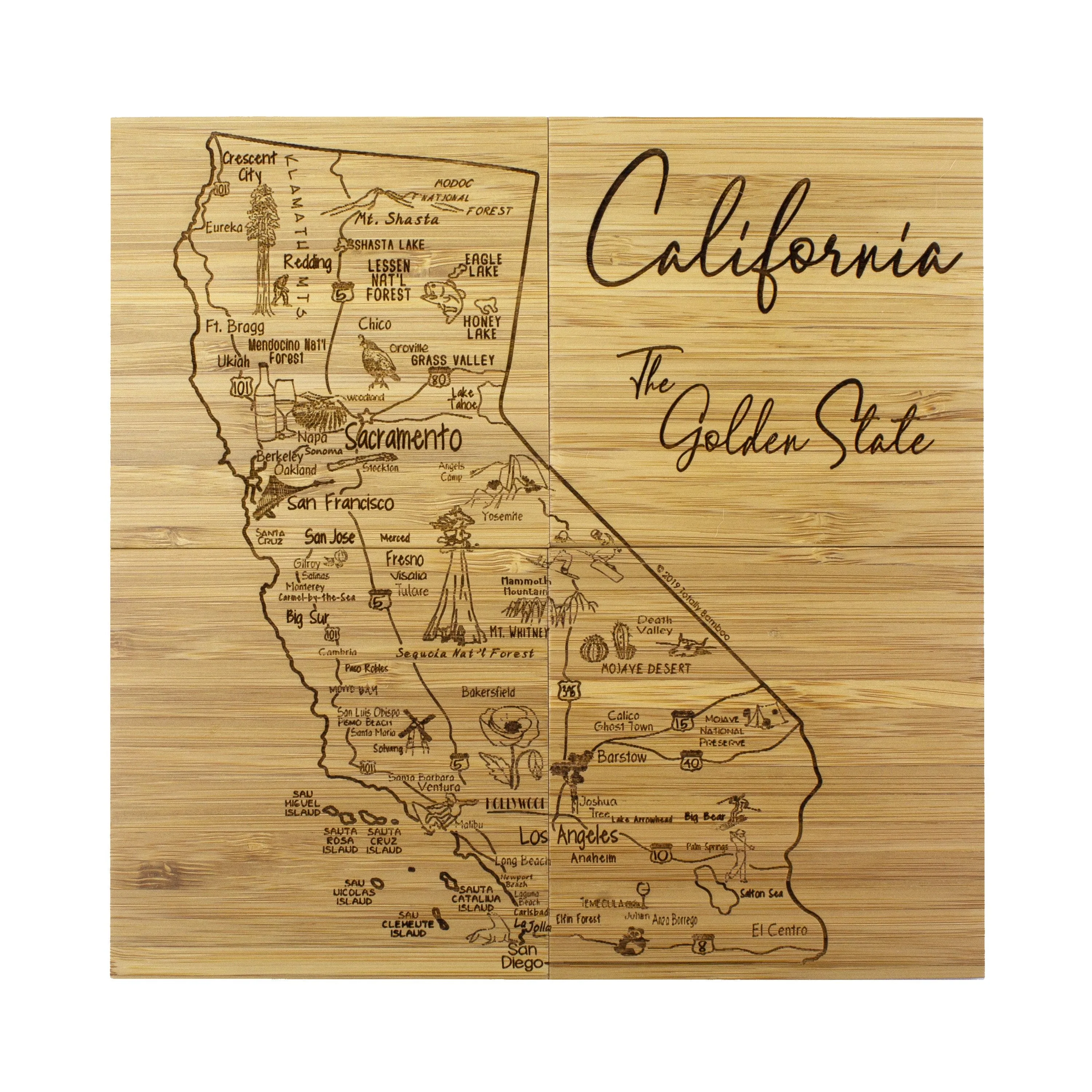 California Puzzle Coaster Set view 2