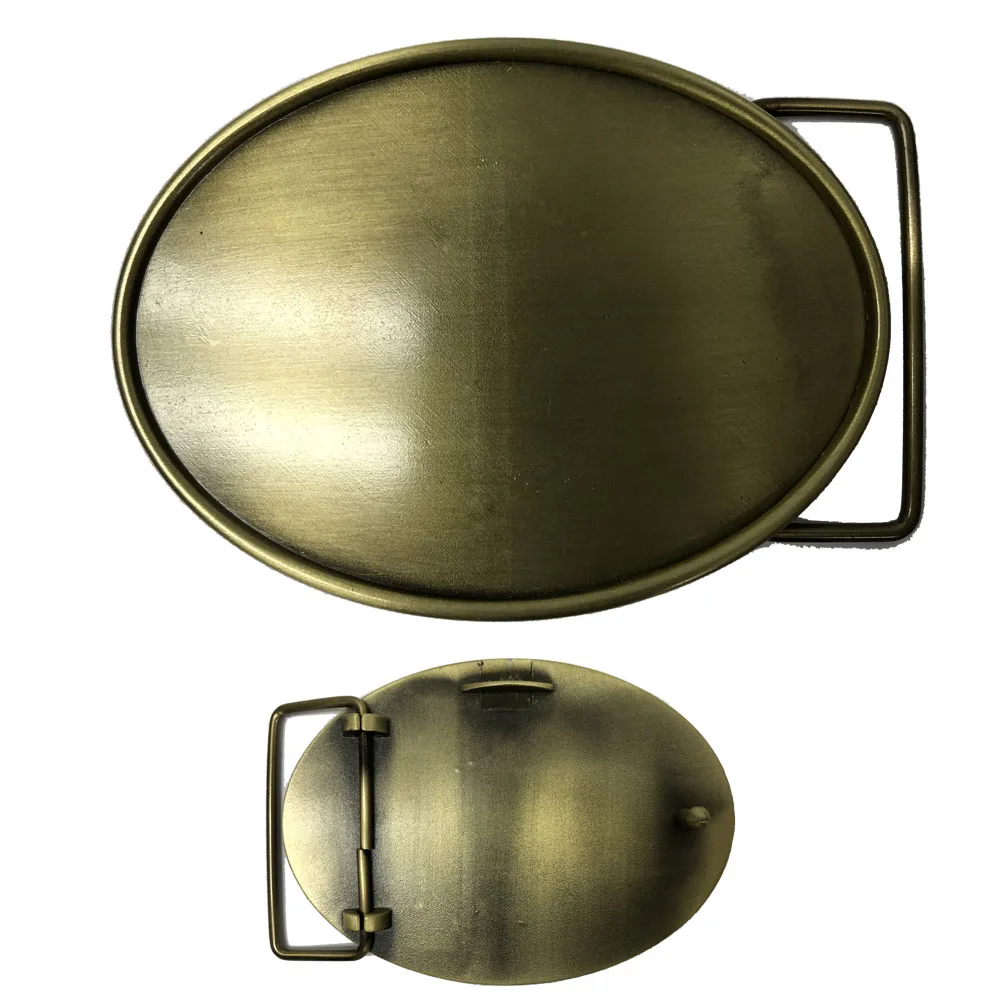 Vibraprint® Matte Oval Belt Buckle (3-3/4" x 2-1/2") view 2