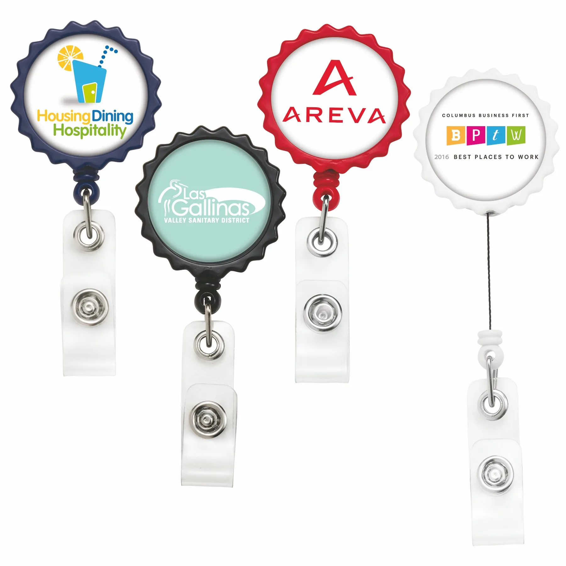 Bottle Cap Retractable Badge Reel