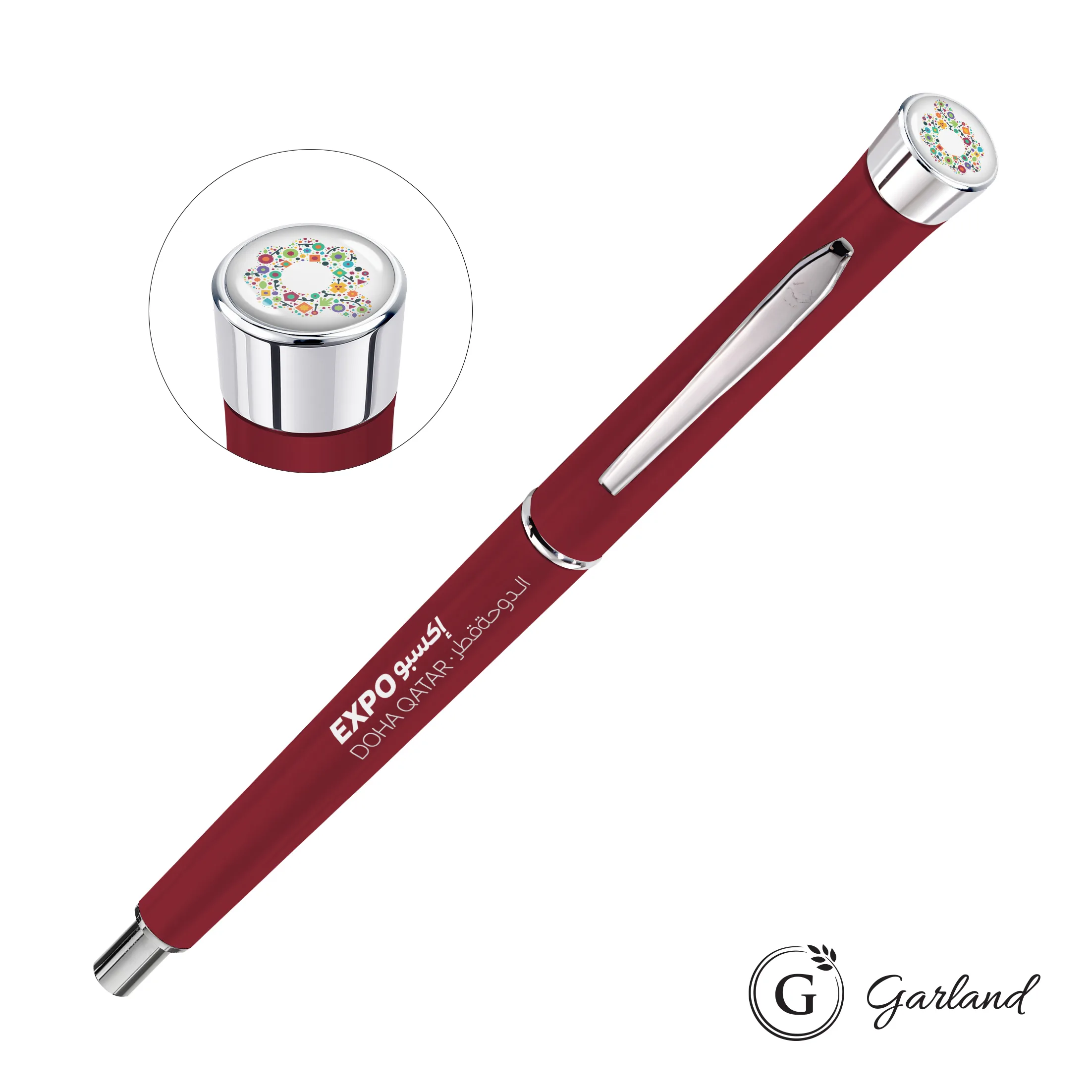 Custom, Mechanical Pencil, Chrome, Matte Red / Chrome