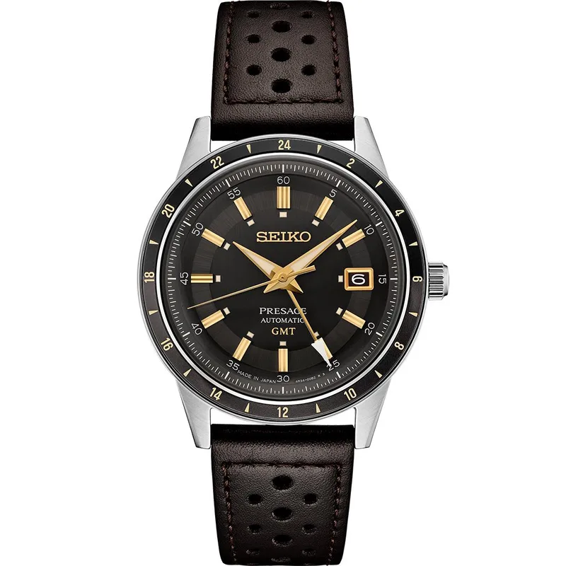 Seiko Watch Presage Style 60S Ss Automatic Gmt Gray Dial