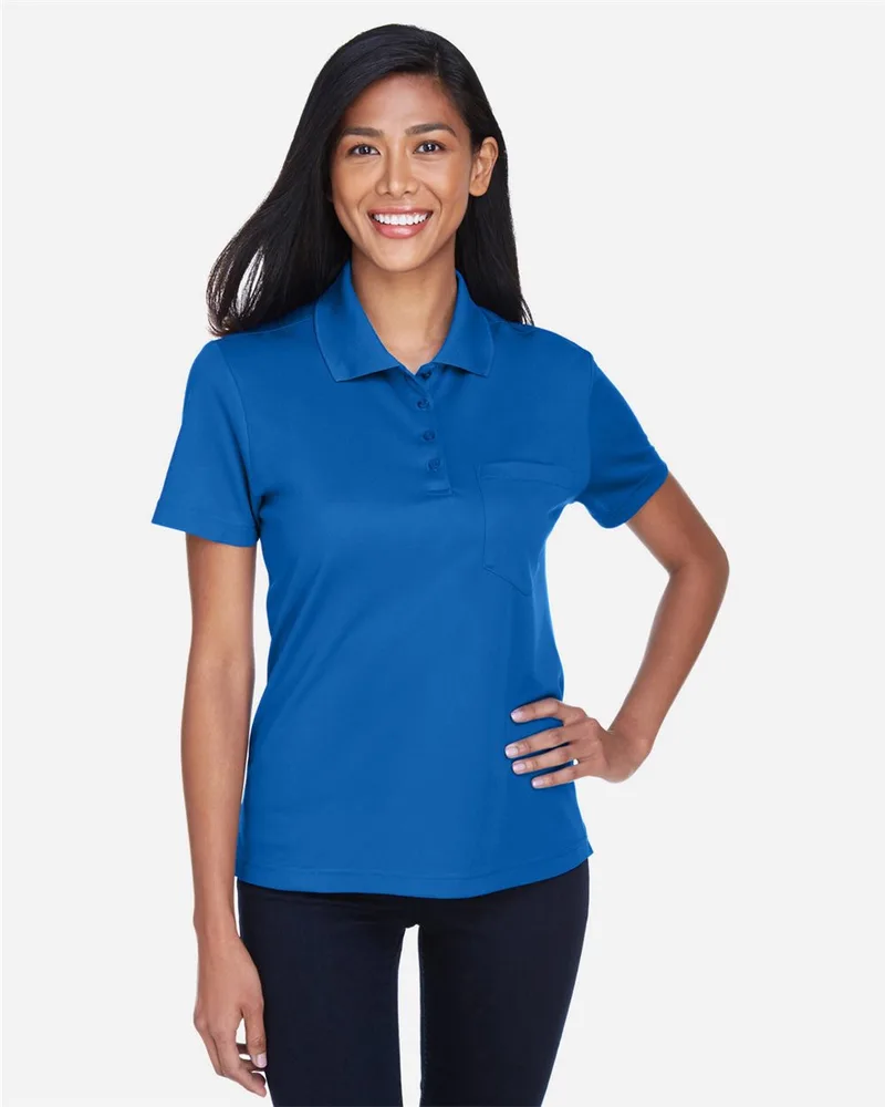 CORE365™ Women's Origin Performance Piqué Polo Shirt w/Pocket view 2