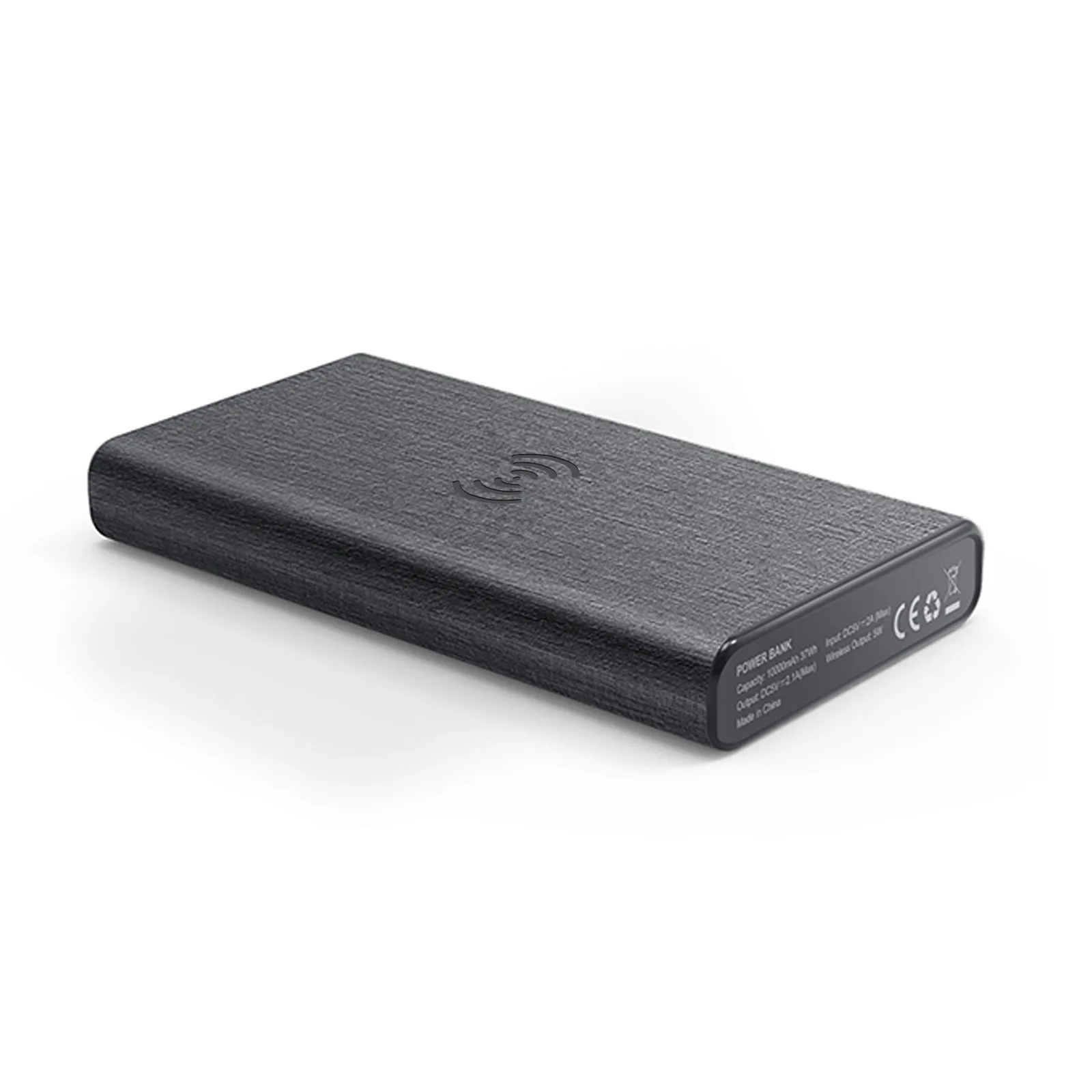 10,000 mAh Coated Linen Wireless Charger and Power Bank view 6