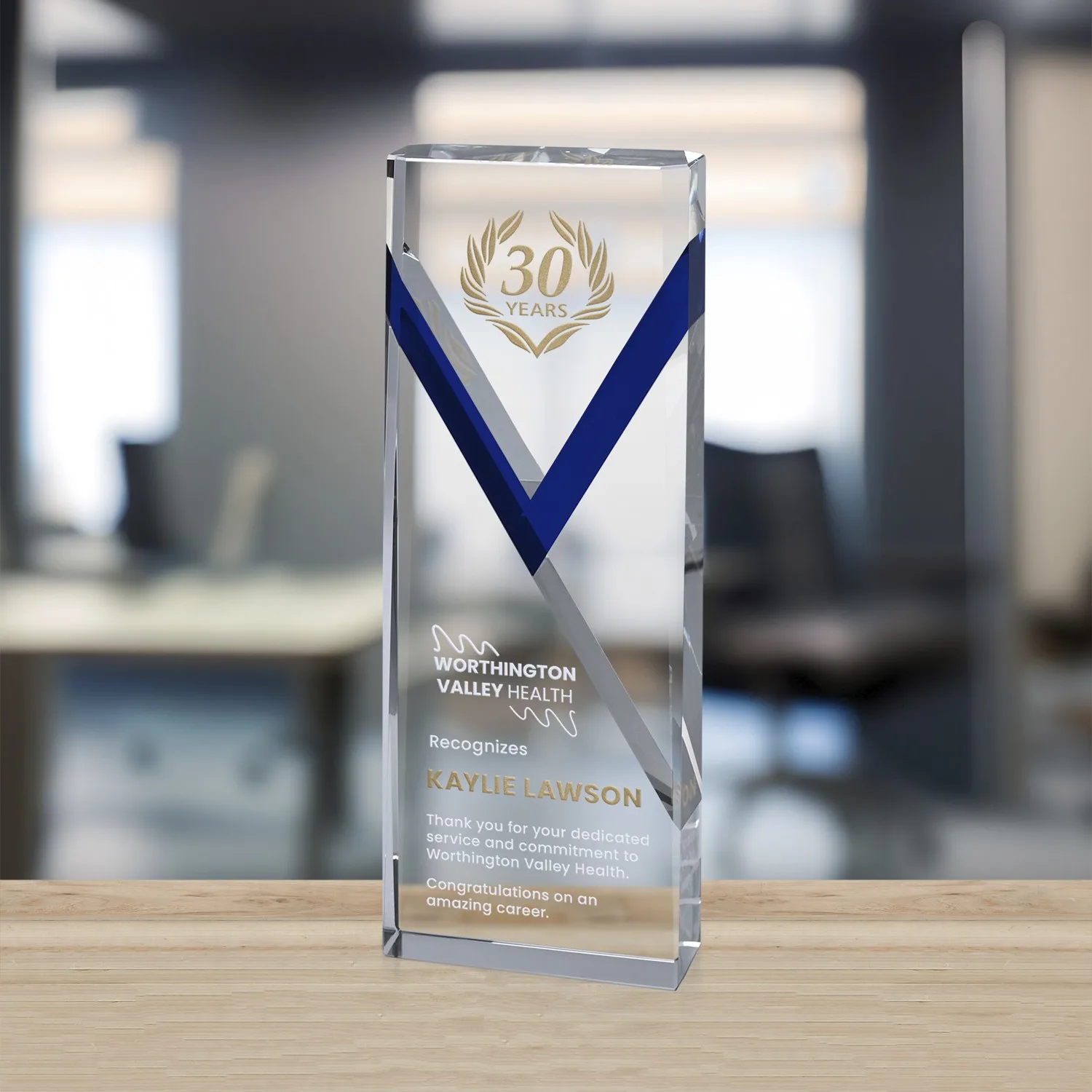 Celebrate Blue Award 8-1/4"
