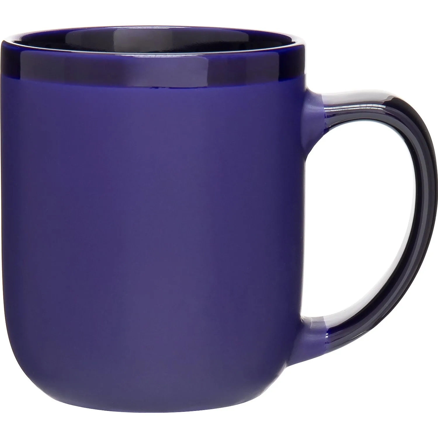 16 oz Modelo Ceramic Mug (Matte Cobalt Blue/Glossy Cobalt Blue) view 2