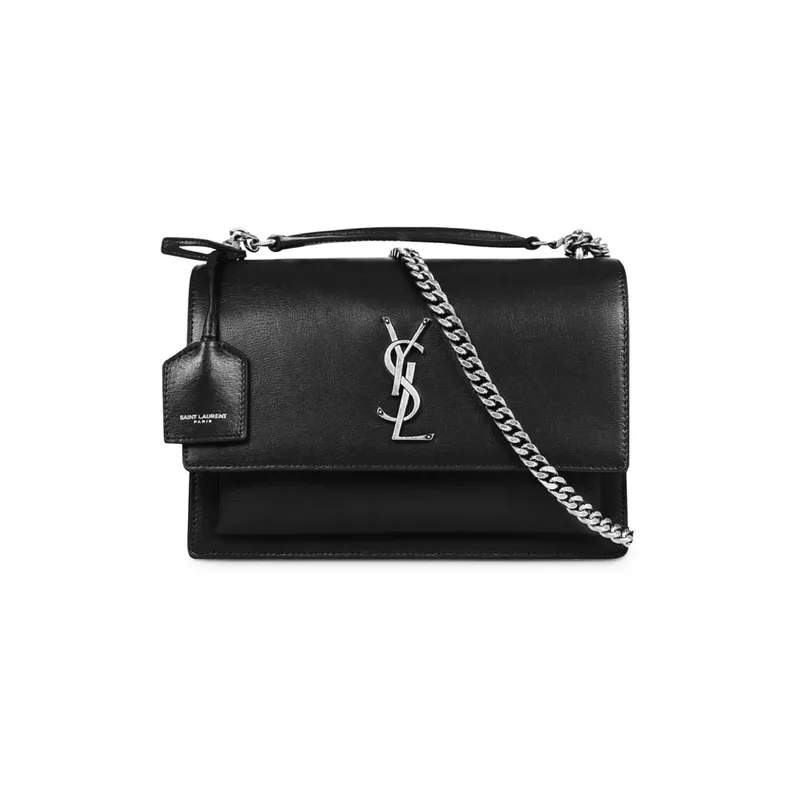 Yves Saint Laurent Sunset Medium Silver Chain Bag