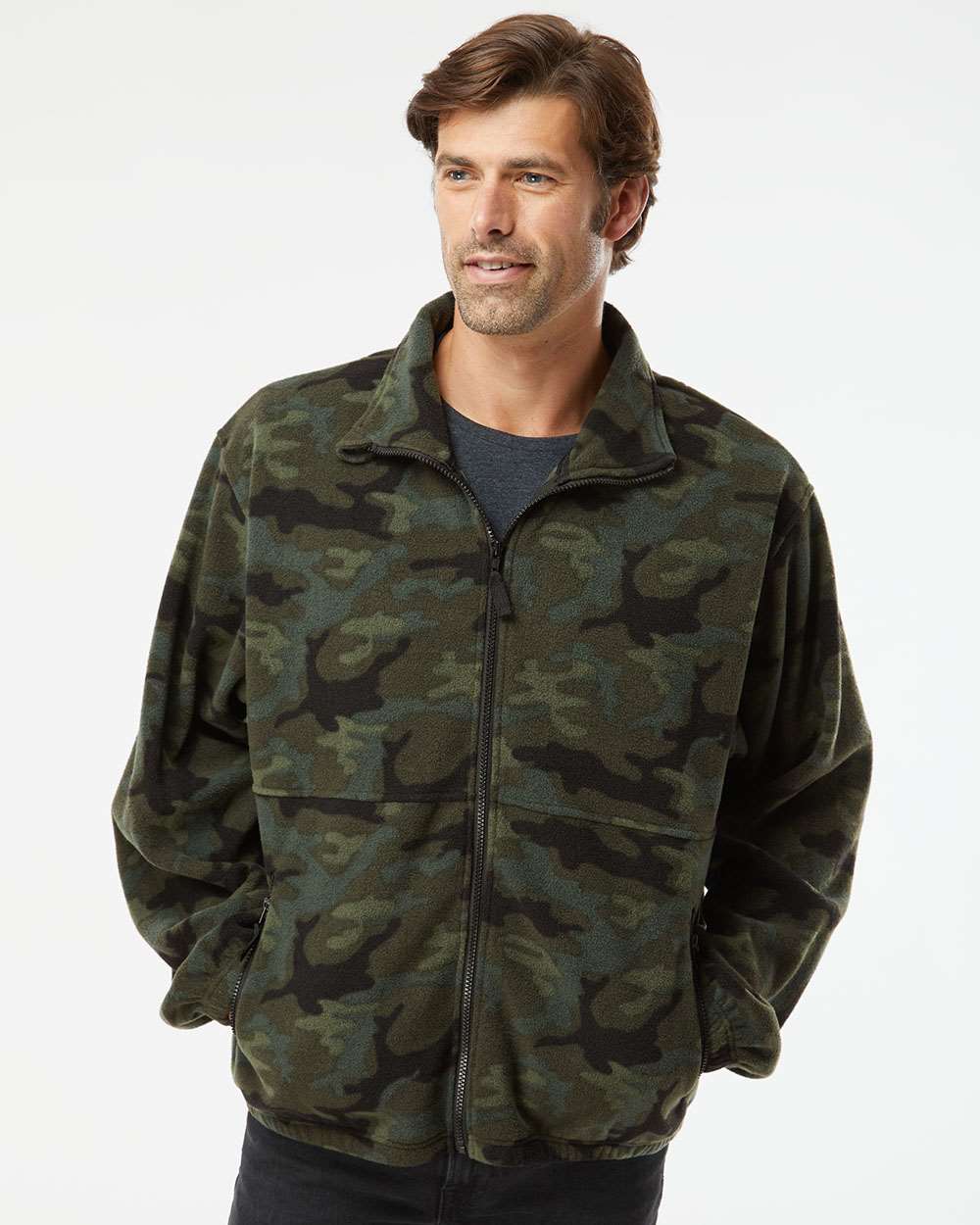 Burnside® Polar Fleece Full Zip Jacket view 7