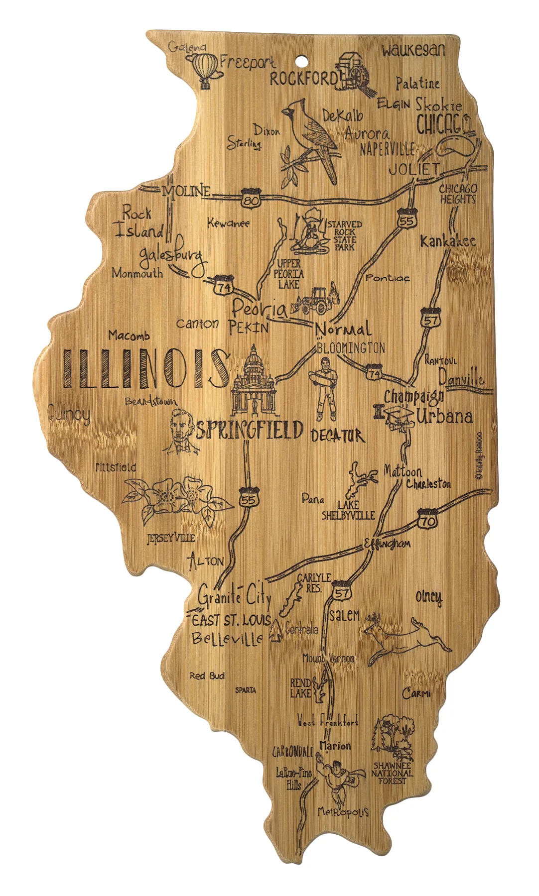 Destination Illinois Cutting & Serving Board