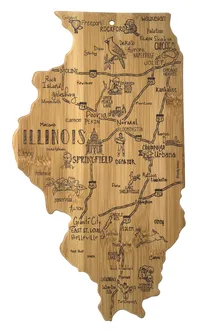 Destination Illinois Cutting & Serving Board — Laser Engraved up to 2 Square Inches (1 side/1 location)