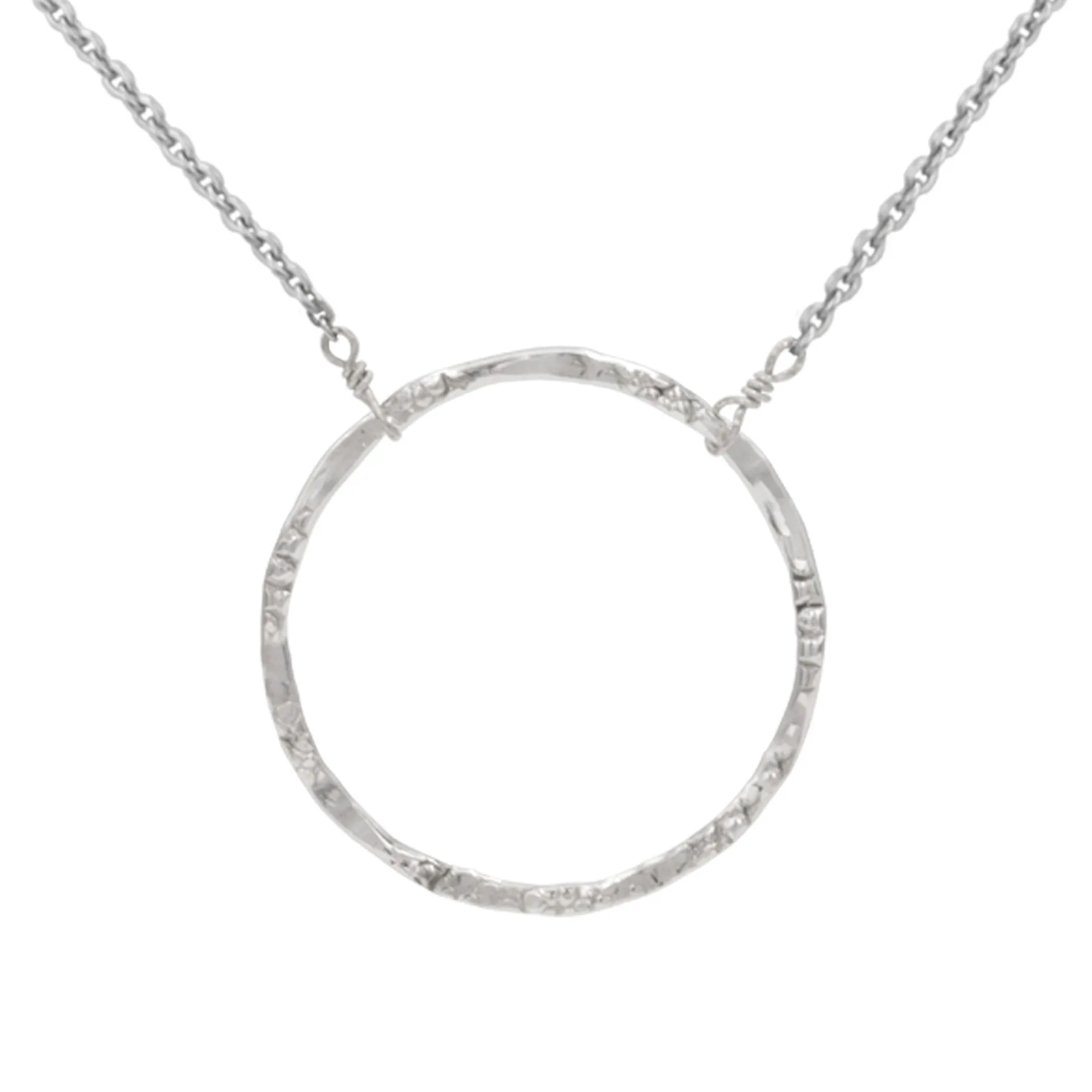 Antwerp Sterling Silver Large Soul Circle Necklace