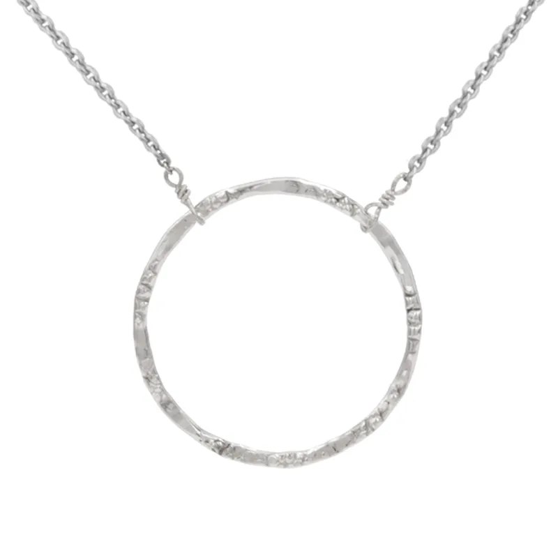 Antwerp Sterling Silver Large Soul Circle Necklace