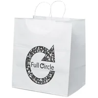 Brute - White Shopper - Flexo Ink Print (14" x 10" x 15 1/2") — 1 Location