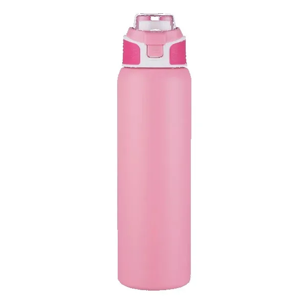 Rockford 28 oz Vacuum Bottle with Push up Lid & Handle view 2
