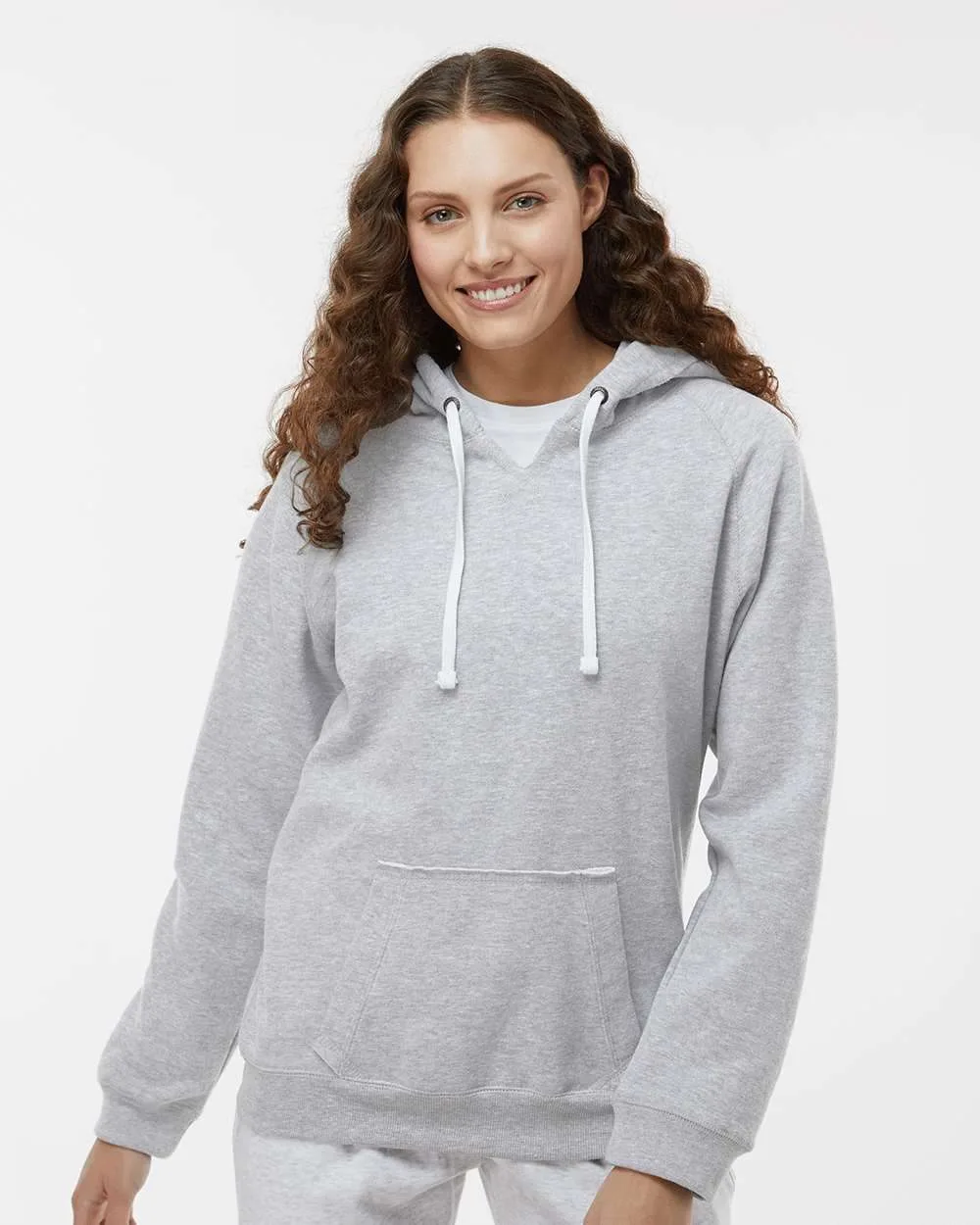 J. America® Women's Sueded V-Neck Hooded Sweatshirt view 2