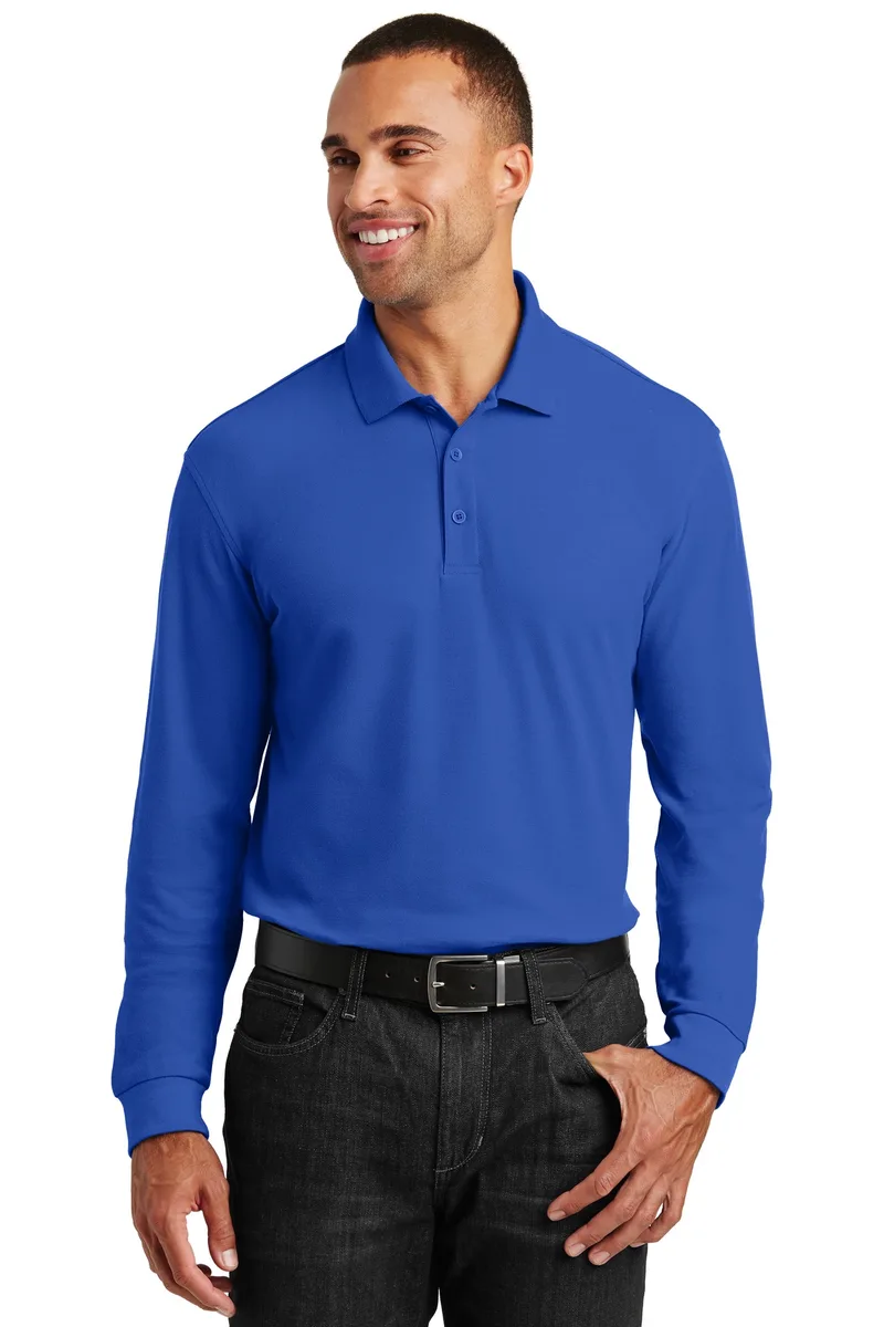 Port Authority® Long Sleeve Core Classic Pique Polo. view 6