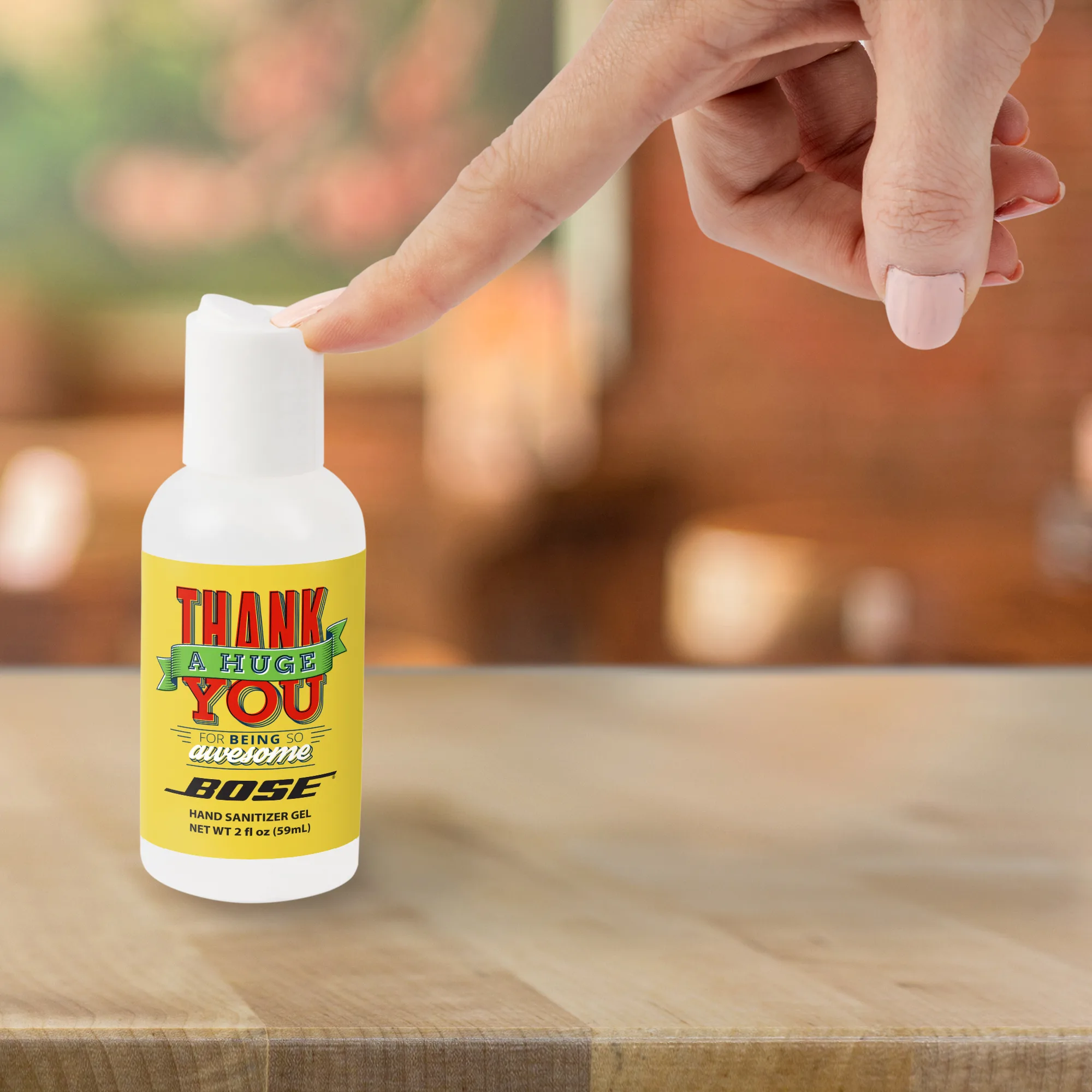 2 oz. Hand Sanitizer Gel Frosted Bottle view 3