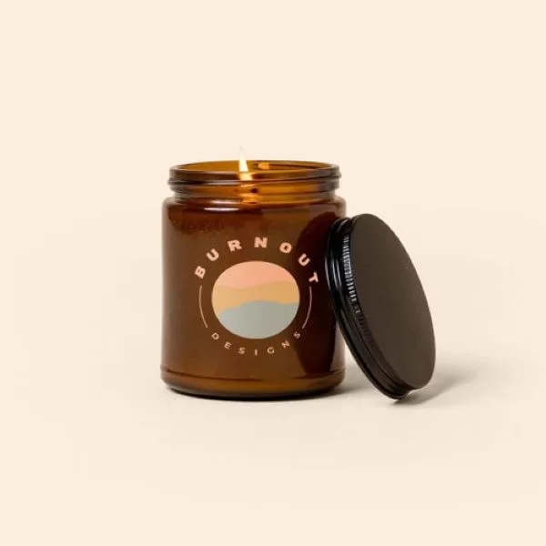 Glass Jar Candle w/Lid - Direct Print view 5
