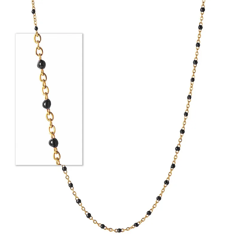 Jilco Inc Black Enamel Beaded Chain