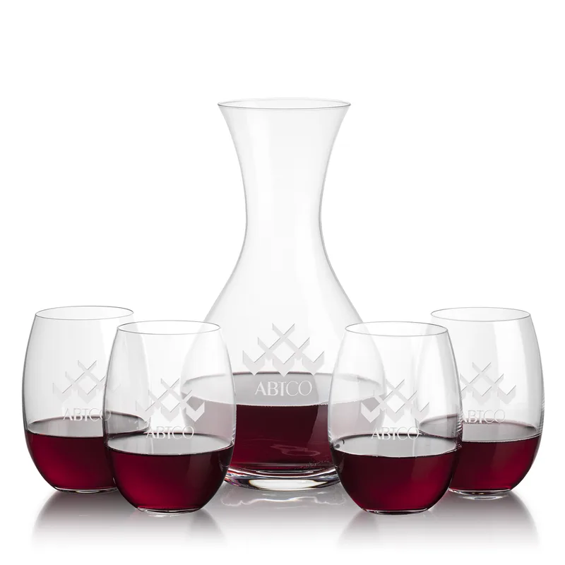 Carafe Stemless Set, Carlita Set, Carafe & 4 Stemless
