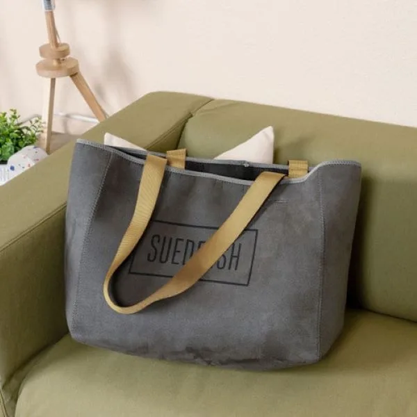 Large Suede-Ish Neoprene All Day Tote