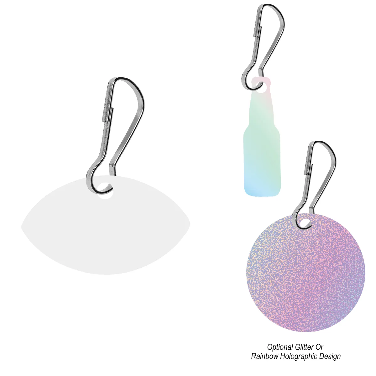 Acrylic Zipper Pull - Custom Shape 2" view 3