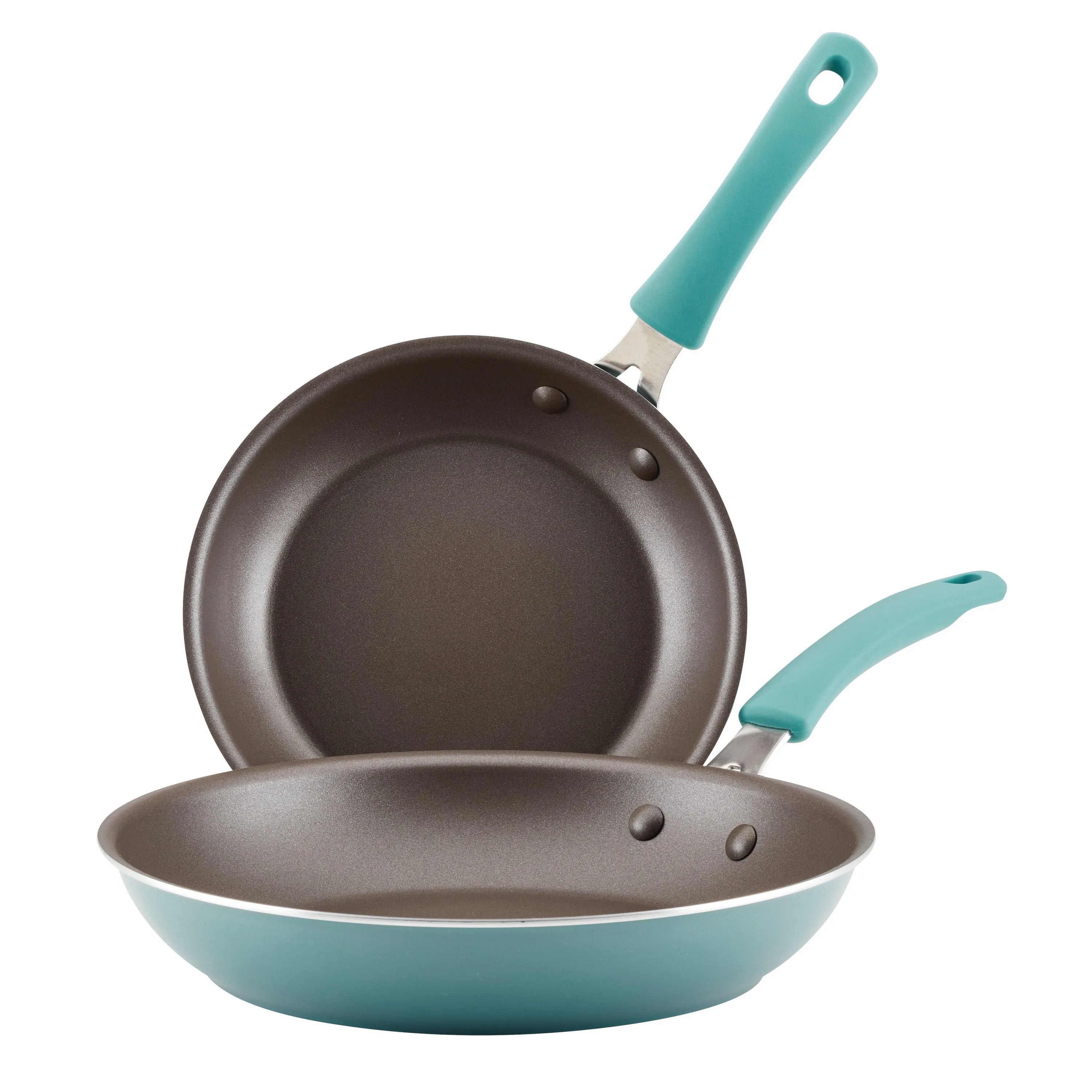 Rachael Ray Cook + Create Twin Pack Nonstick Agave Blue Frying Pan Set