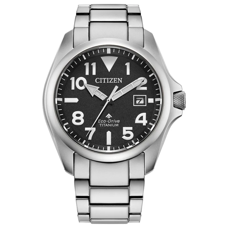 Citizen Watch Men's Promaster Land Titanium Case And Bracelet Gray Dial