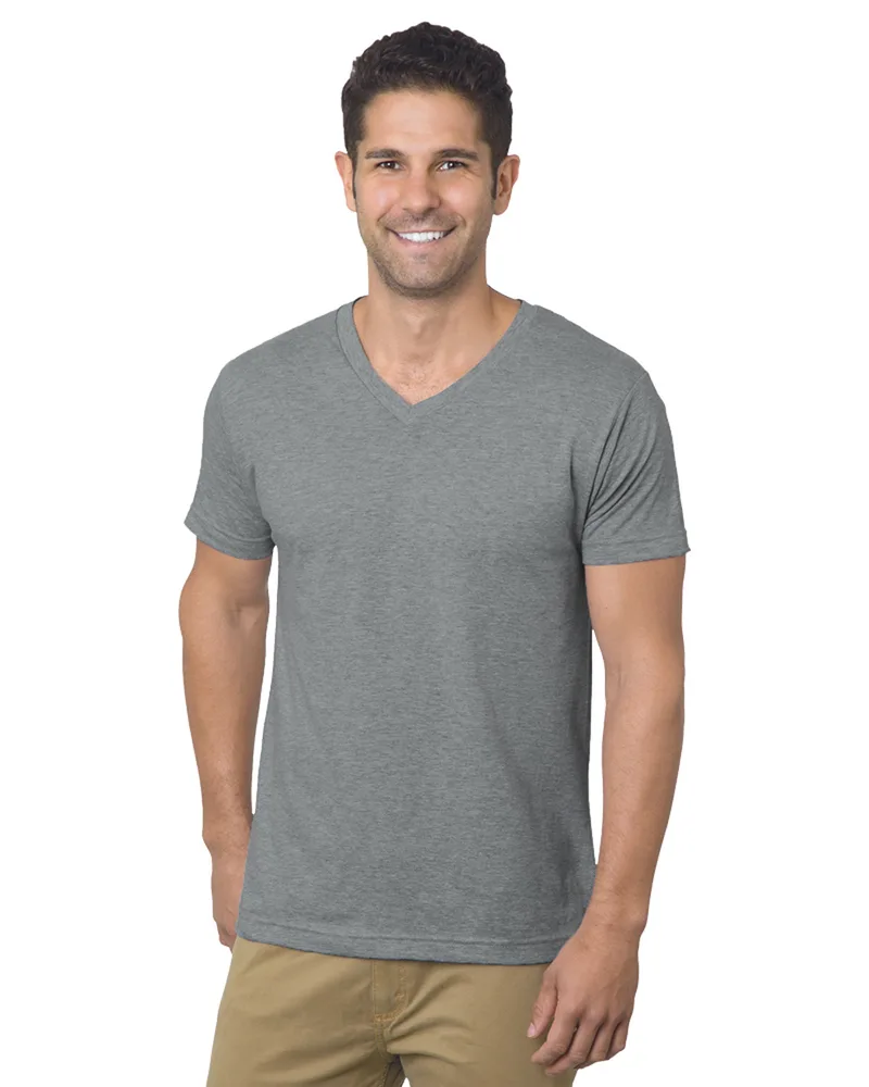BAYSIDE Unisex USA Made V-Neck T-Shirt view 3