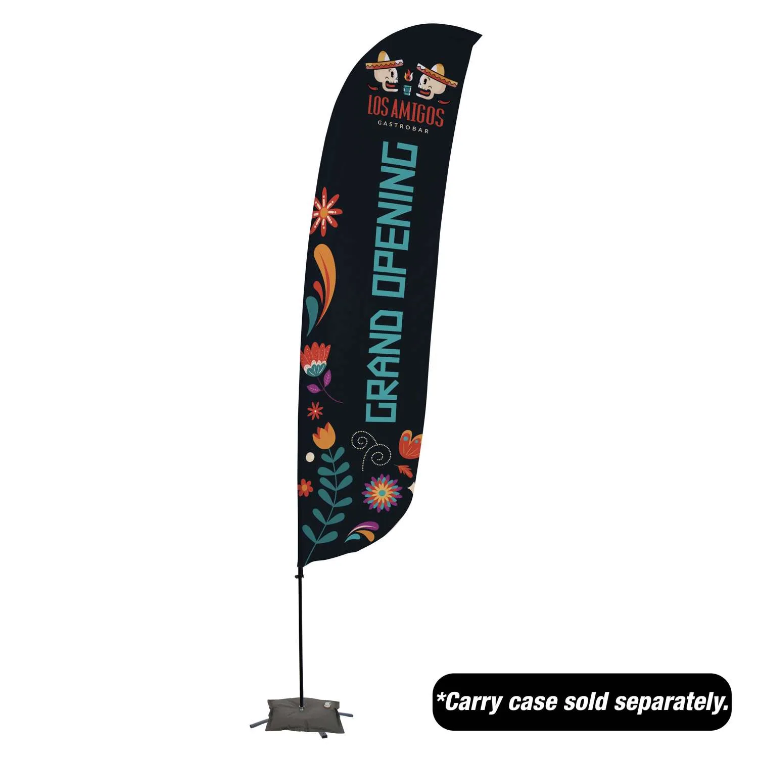 15' Value Feather Sail Sign Kit Single-Sided with Cross Base