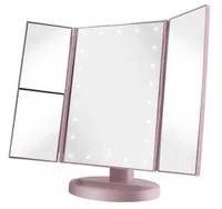 Vivitar® 21 LED Light Up Rose Gold Tri-Fold Mirror