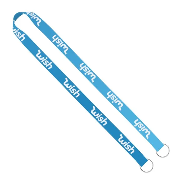 IMPORT Rush 3/4" Dye-Sublimated Double-Ended Lanyard with Dual Sewn Silver Metal Split-Ring view 4