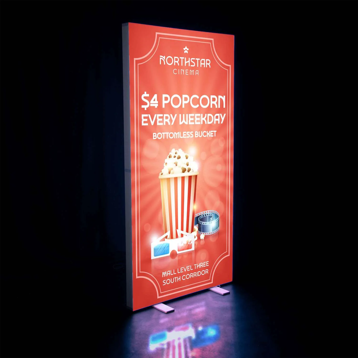 3' x 6.5' Deluxe SEG Glo Floor Display Kit
