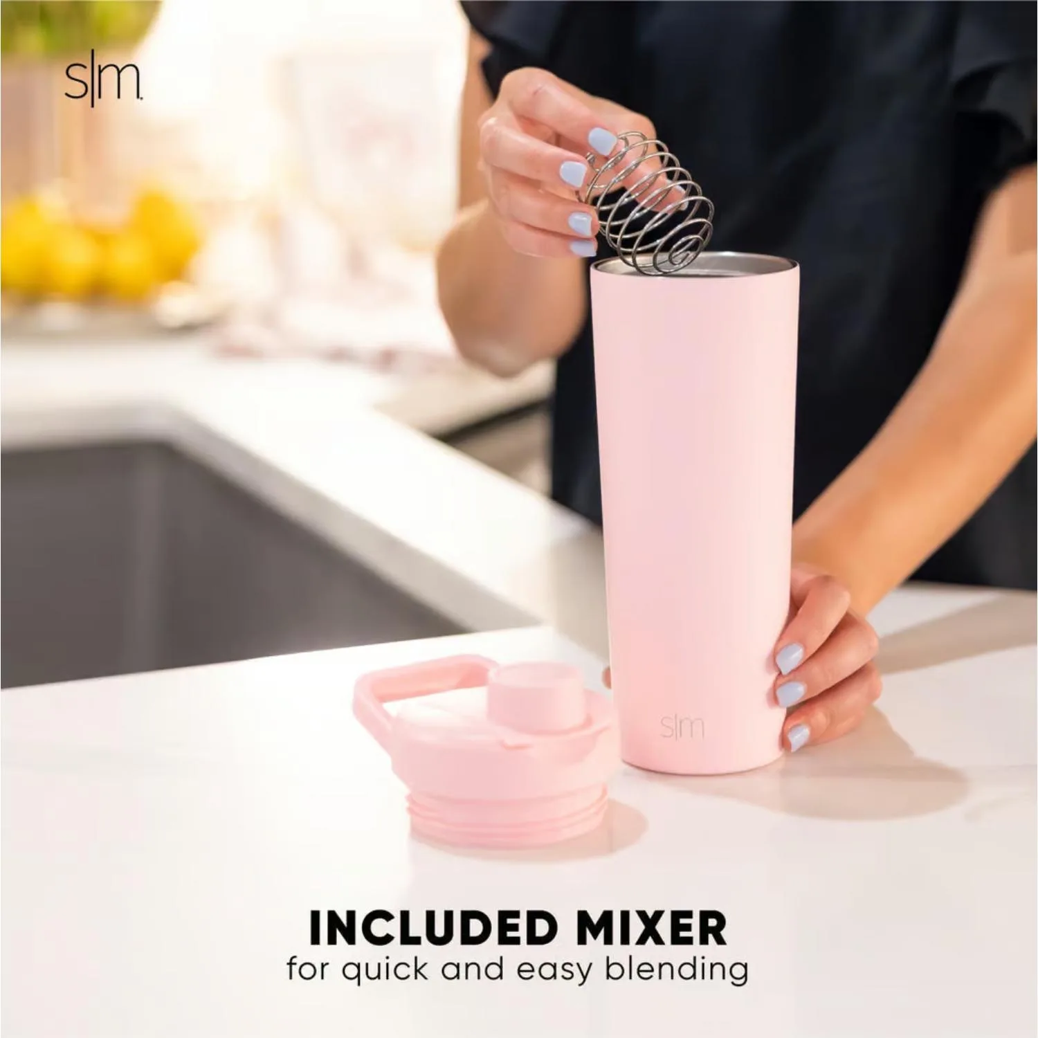 24 oz Simple Modern® Stainless Steel Double-Walled Insulated Rally Protein Shaker Bottle view 6