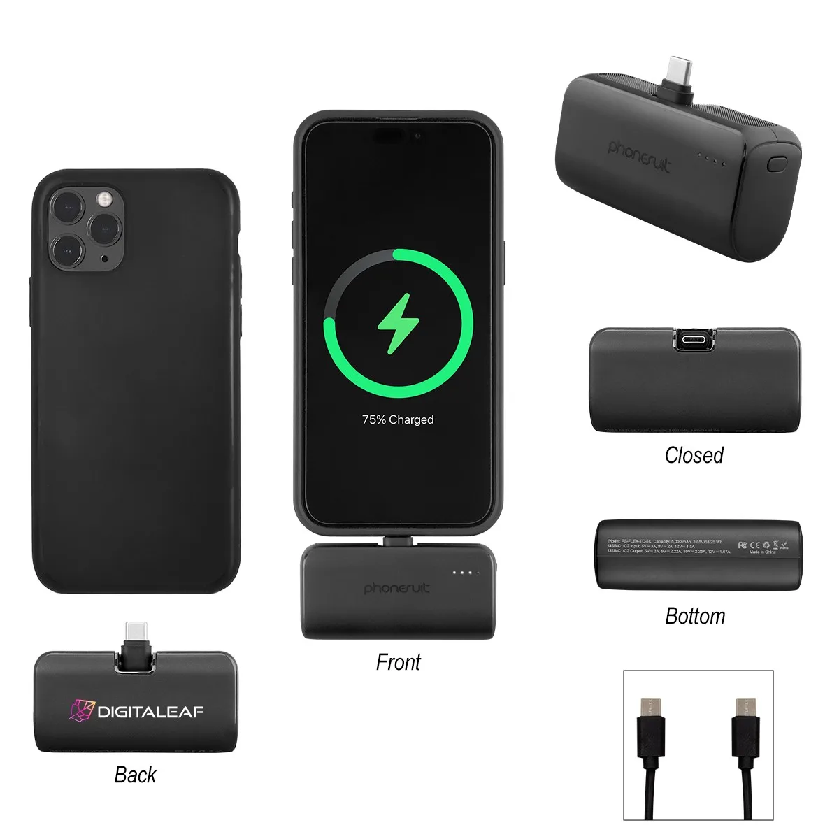 Phonesuit® Portable Pocket Charger And Battery Pack view 2