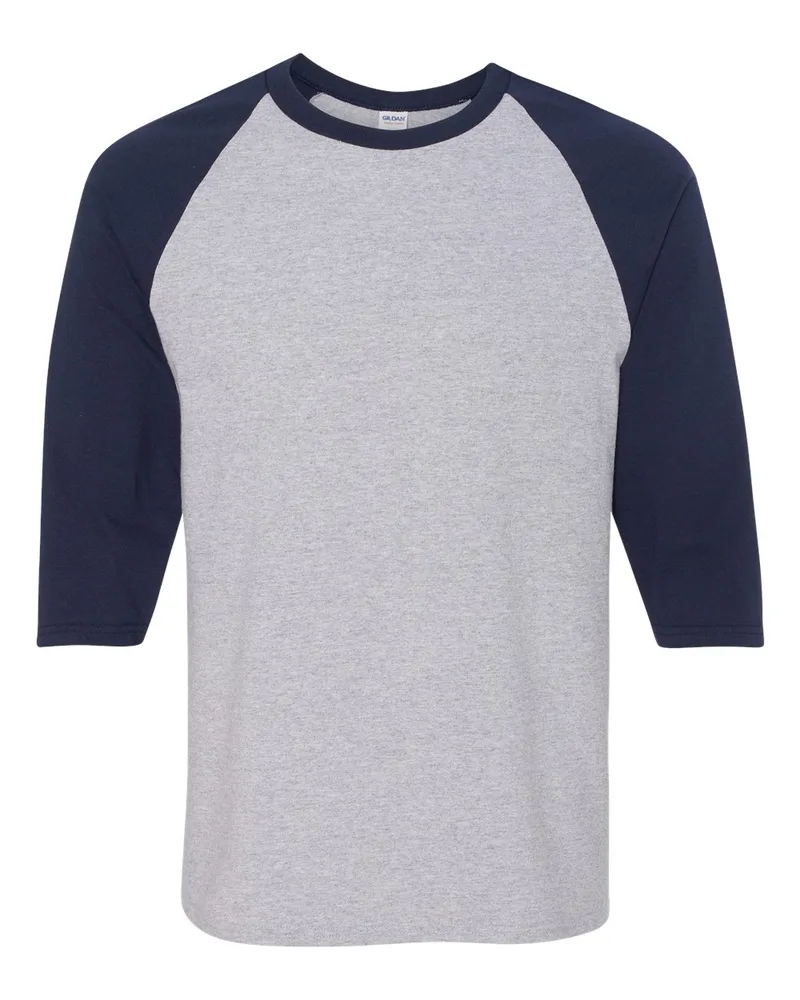 Gildan® Unisex Heavy Cotton™ Raglan Three-Quarter Sleeve T-Shirt view 7