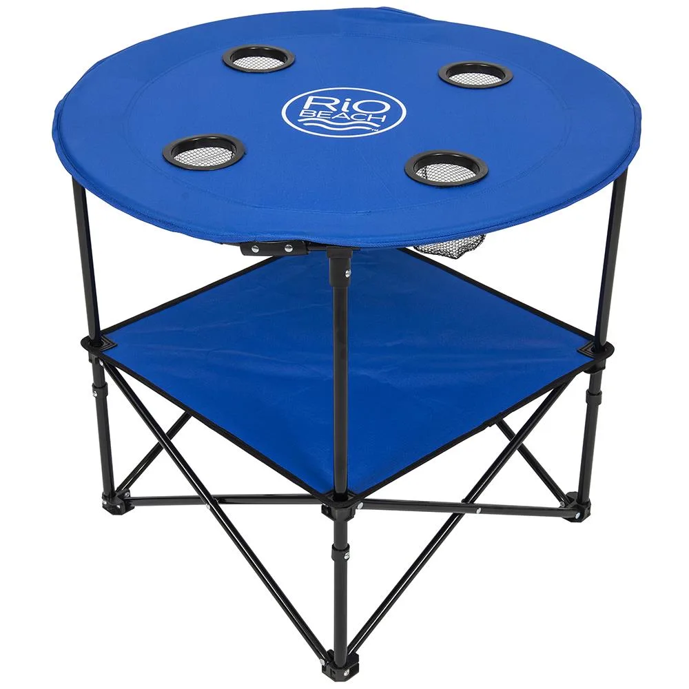 Rio Round Compact Folding Beach Table Size 28"